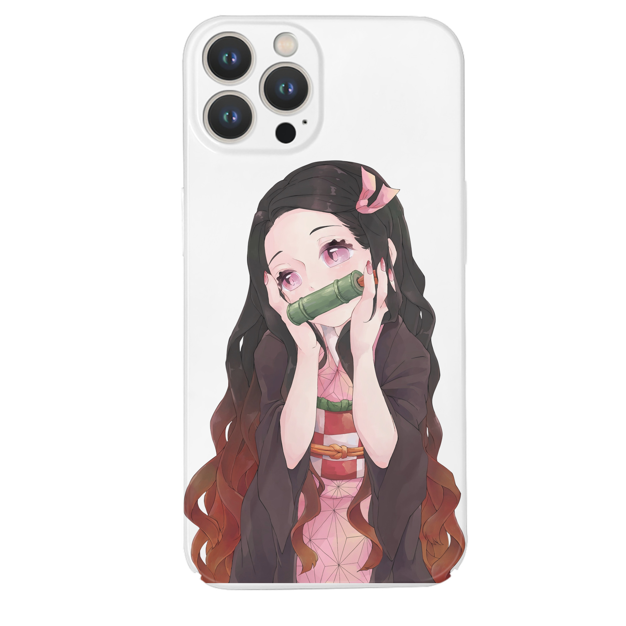 （画像用） 鬼滅の刃（きめつのやいば）竈門 禰󠄀豆子／かまど ねずこ Kamado Nezuko 【iPhone 14シリーズ対応】ハードケース